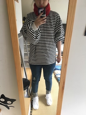 「BLUE WAY（ブルーウェイ）のアイテム（パンツ）」を使った、JWeiさん（レディース・158cm）の冬コーディネート