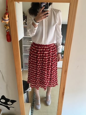 「Guess（ゲス）のアイテム（パンプス）」を使った、JWeiさん（レディース・158cm）の秋コーディネート
