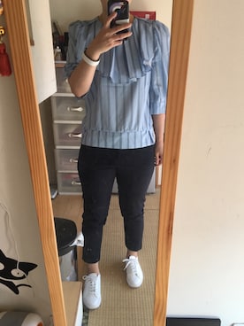 「COMMON PROJECTS（コモンプロジェクト）のアイテム」を使った、JWeiさん（レディース・158cm）の秋コーディネート