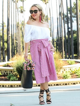 「LOFT（-）のアイテム（トップス）」を使った、Zia Domicさん（レディース・165cm）の夏コーディネート