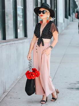 「TOBI（-）のアイテム」を使った、Zia Domicさん（レディース・165cm）の夏コーディネート