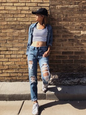 「denimondenim」｜bellさん（レディース・160cm）の夏コーディネート