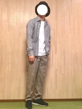 「417 EDIFICE（フォーワンセブンエディフィス）のアイテム（スラックス）」を使った、U_TAさん（メンズ・173cm）の秋コーディネート