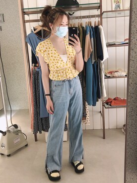 「BEAMS（ビームス）のアイテム（リング）」を使った、dolla さん（レディース・160cm）の夏コーディネート