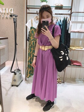 「Ne-net（ネネット）のアイテム（バッグ、ブラック系）」を使った、dolla さん（レディース・160cm）の秋コーディネート