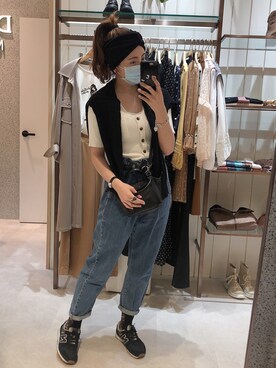 「NEW BALANCE（ニューバランス）のアイテム（シューズ、ブラック系）」を使った、dolla さん（レディース・160cm）の秋コーディネート