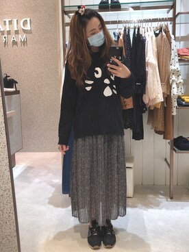 「Ne-net（ネネット）のアイテム（トップス、ブラック系）」を使った、dolla さん（レディース・160cm）の秋コーディネート