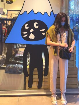 「CONVERSE ALL STAR（コンバースオールスター）のアイテム（シューズ、ベージュ系）」を使った、dolla さん（レディース・160cm）の秋コーディネート