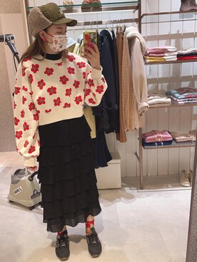 「NEW BALANCE（ニューバランス）のアイテム（シューズ、ブラック系）」を使った、dolla さん（レディース・160cm）の冬コーディネート