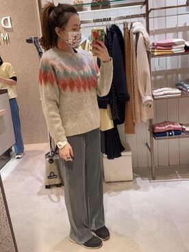 「NEW BALANCE（ニューバランス）のアイテム（シューズ、ブラック系）」を使った、dolla さん（レディース・160cm）の冬コーディネート