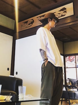 「NATAL DESIGN（ネイタルデザイン）のアイテム（Tシャツ/カットソー）」を使った、takさん（メンズ・177cm）の夏コーディネート