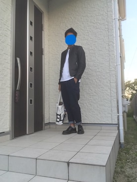 「LAKOLE（ラコレ）のアイテム（トートバッグ）」を使った、のすけさん（メンズ・173cm）の秋コーディネート