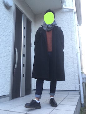 「スヌード」｜「アイテム（トレンチコート）」を使った、のすけさん（メンズ・173cm）の秋コーディネート