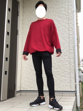 「リドム」｜「アイテム（スウェット）」を使った、のすけさん（メンズ・174cm）の秋コーディネート