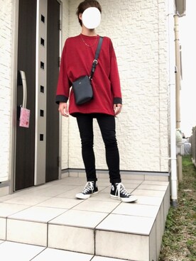 「リドム」｜「アイテム（スウェット）」を使った、のすけさん（メンズ・174cm）の冬コーディネート