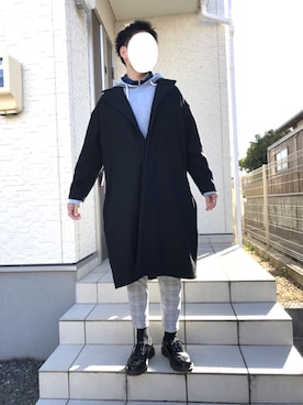 「Lui's（ルイス）のナローベルト（ベルト）」を使った、のすけさん（メンズ・174cm）の冬コーディネート