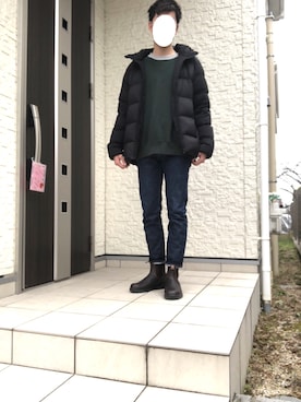 「TOMMY HILFIGER」｜「アイテム（ダウンジャケット/コート）」を使った、のすけさん（メンズ・174cm）の冬コーディネート
