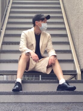 「INHERIT（インヘリット）のアイテム（ジャケット/アウター）」を使った、Takaharaさん（メンズ・165cm）の春コーディネート