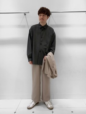 「ストレートパンツ」｜「アイテム（その他アウター）」を使った、kouheiさん（メンズ・173cm）の春コーディネート
