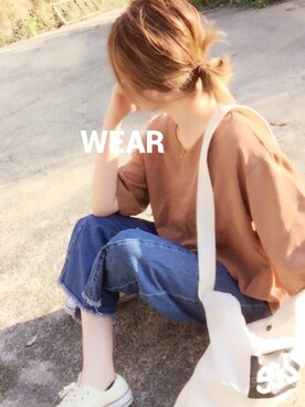 「CONVERSE（コンバース）のconverse（コンバース） ALL STAR OX（オールスターOX）（スニーカー）」を使った、よっぴさん（レディース・159cm）の秋コーディネート