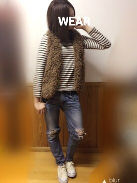 「CONVERSE（コンバース）のconverse（コンバース） ALL STAR OX（オールスターOX）（スニーカー）」を使った、よっぴさん（レディース・159cm）の秋コーディネート