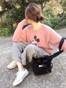 「CONVERSE（コンバース）のconverse（コンバース） ALL STAR OX（オールスターOX）（スニーカー）」を使った、よっぴさん（レディース・159cm）の秋コーディネート