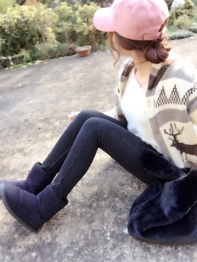 「Rodeo Crowns（ロデオクラウンズ）のアイテム（その他アウター）」を使った、よっぴさん（レディース・159cm）の冬コーディネート