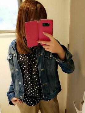 「フリルネック」｜「アイテム（その他）」を使った、よっぴさん（レディース・159cm）の冬コーディネート
