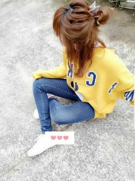「フリルネック」｜「アイテム（その他）」を使った、よっぴさん（レディース・159cm）の冬コーディネート