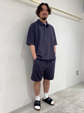 「アイテム（ポロシャツ）」を使った、冨田　剛史さん（メンズ・165cm）の春コーディネート