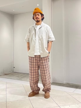 「RECOMMEND  ITEM STYLING」｜「アイテム（スリッポン）」を使った、冨田　剛史さん（メンズ・165cm）の春コーディネート