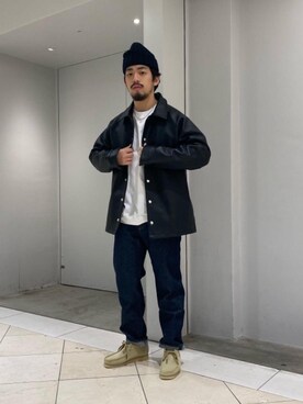 「schott（ショット）のアイテム（その他アウター）」を使った、冨田　剛史さん（メンズ・165cm）の秋コーディネート