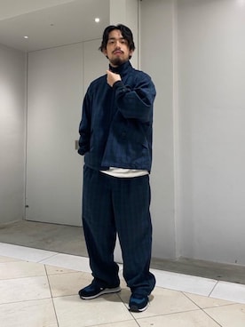 「RECOMMEND  ITEM STYLING」｜「アイテム（その他アウター）」を使った、冨田　剛史さん（メンズ・165cm）の秋コーディネート