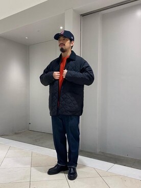 「RECOMMEND  ITEM STYLING」｜「アイテム（帽子）」を使った、冨田　剛史さん（メンズ・165cm）の秋コーディネート