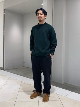 「RECOMMEND  ITEM STYLING」｜「アイテム（スウェットパンツ）」を使った、冨田　剛史さん（メンズ・165cm）の秋コーディネート