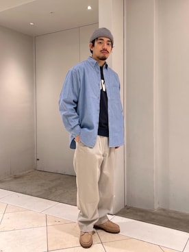 「RECOMMEND  ITEM STYLING」｜「アイテム（帽子）」を使った、冨田　剛史さん（メンズ・165cm）の冬コーディネート