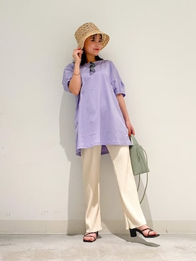 「ROPE'（ロペ）のアイテム（帽子）」を使った、tsukaさん（レディース・155cm）の春コーディネート