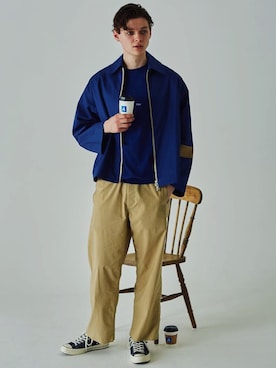 「19ss」｜「アイテム（ブルゾン）」を使った、aunnofficialさん（メンズ・186cm）の春コーディネート