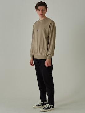 「AUNN（アウン）のアイテム」を使った、aunnofficialさん（メンズ・186cm）の春コーディネート