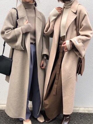 ワイドスリーブ ロング ウールガウンコート　リバー仕立て LavishGate Lavish Gate（ラヴィッシュゲート）の「coat-02001 ワイド