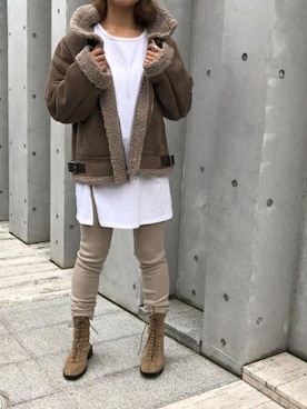「Lavish Gate（ラヴィッシュゲート）のアイテム（ブルゾン）」を使った、Lavish Gate Staffさん（レディース・152cm）の冬コーディネート