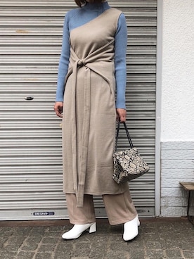 「スタッフコーデ」｜「アイテム（ワンピース/ドレス）」を使った、Lavish Gate Staffさん（レディース・164cm）の冬コーディネート