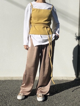 「アイテム（Tシャツ/カットソー、その他）」を使った、Lavish Gate Staffさん（レディース・154cm）の春コーディネート