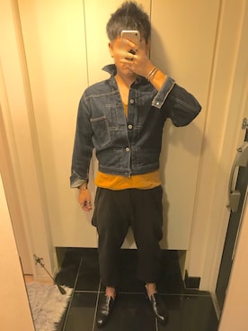 「DOUCAＬ'Ｓ（ドゥーカルス）のアイテム（ローファー）」を使った、オカザキジョーさん（メンズ・174cm）の秋コーディネート
