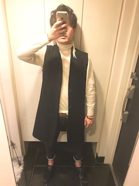 オカザキジョーさん（メンズ・174cm）の冬コーディネート