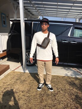 「UNIQLOコーデ」｜「アイテム（スリッポン）」を使った、たつんさん（メンズ・164cm）の春コーディネート