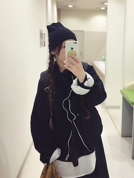 「UNDERCOVER（アンダーカバー）のアイテム（ブルゾン）」を使った、kohinaさん（レディース・149cm）の冬コーディネート