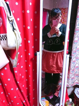「WC（ダブル シー）のアイテム（ニット/セーター）」を使った、のりちゃん。さん（レディース・155cm）の冬コーディネート