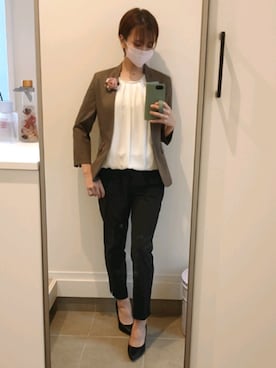 「TAKA-Q（タカキュー）のアイテム（ジャケット/アウター）」を使った、y@Nsさん（レディース・156cm）の春コーディネート