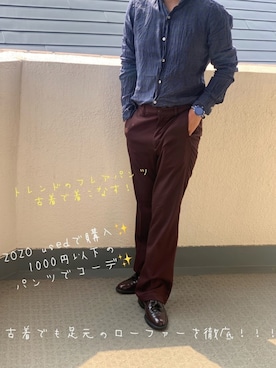 「Finamore（フィナモレ）のアイテム」を使った、のぼのぼ/500まで相互フォローさん（メンズ・165cm）の夏コーディネート